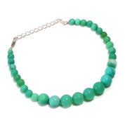 Chrysoprase Gemstone Silver Bracelet May Jewelry For Promoting Prosperity 