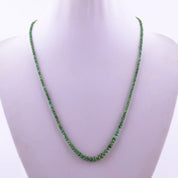 Emerald Gemstone Silver Necklace May Birthstone Jewelry For Growth Healing 