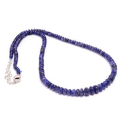 Blue Sapphire Gemstone Silver Necklace September Birthstone Jewelry For Promoting Wisdom, Enhancing Mental Clarity 