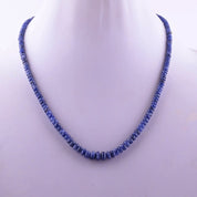 Blue Sapphire Gemstone Silver Necklace September Birthstone Jewelry For Promoting Wisdom, Enhancing Mental Clarity 