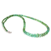 Emerald Gemstone Silver Necklace May Jewelry For Growth Healing 