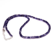 Iolite Gemstone Silver Necklace Jewelry For Intuition, Clarity And Vision 