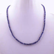 Iolite Gemstone Silver Necklace Jewelry For Intuition, Clarity And Vision 