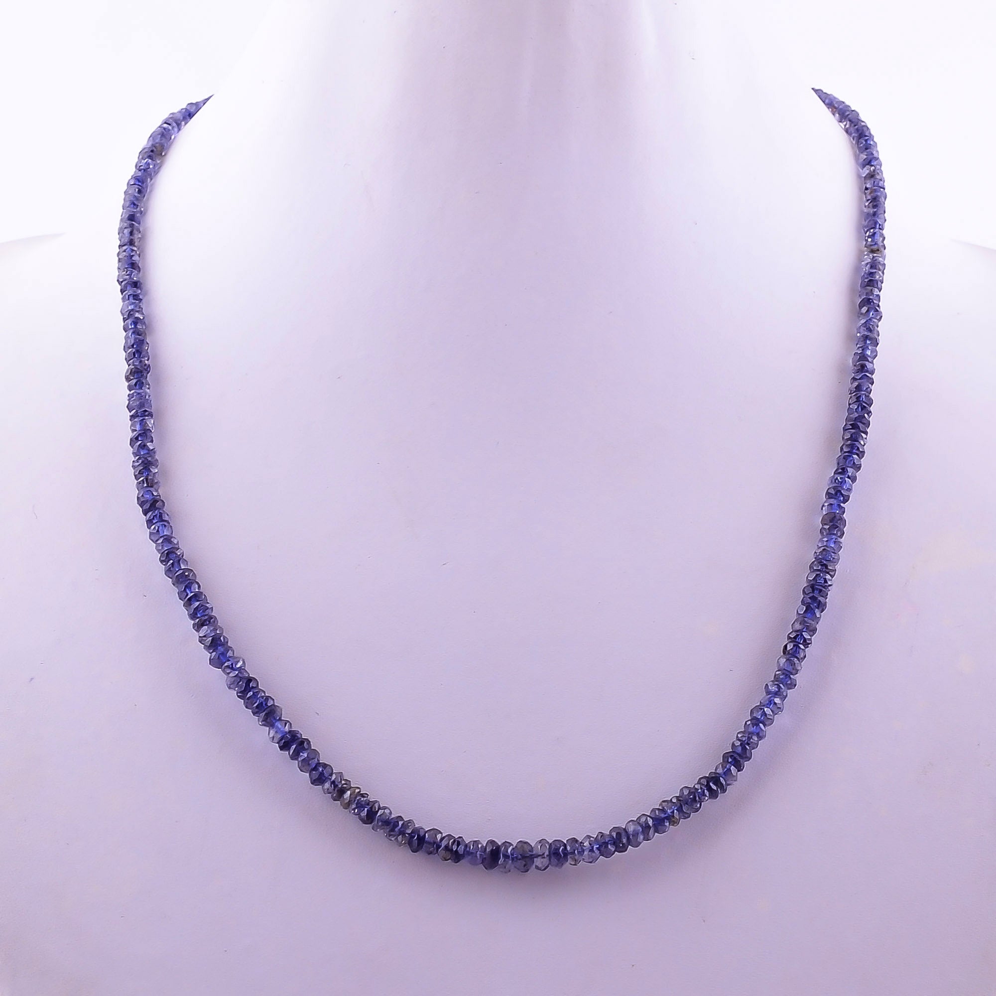 Iolite Gemstone Silver Necklace Birthstone Jewelry For Intuition, Clarity And Vision 