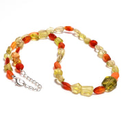 Lemon Topaz Gemstone Silver Necklace November Birthstone Jewelry For Abundance, Joy And Clarity 