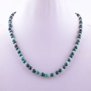 Malachite Gemstone Silver Necklace April & May Birthstone Jewelry For Absorbs Negative Energy 