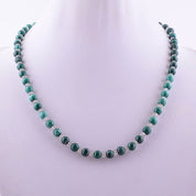 Malachite Gemstone Silver Necklace April & May Birthstone Jewelry For Absorbs Negative Energy 