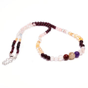 Mozambique Garnet Gemstone Silver Necklace Birthstone Jewelry For Passion, Energy And Vitality 