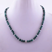 Malachite Gemstone Silver Necklace April & May Birthstone Jewelry For Absorbs Negative Energy 