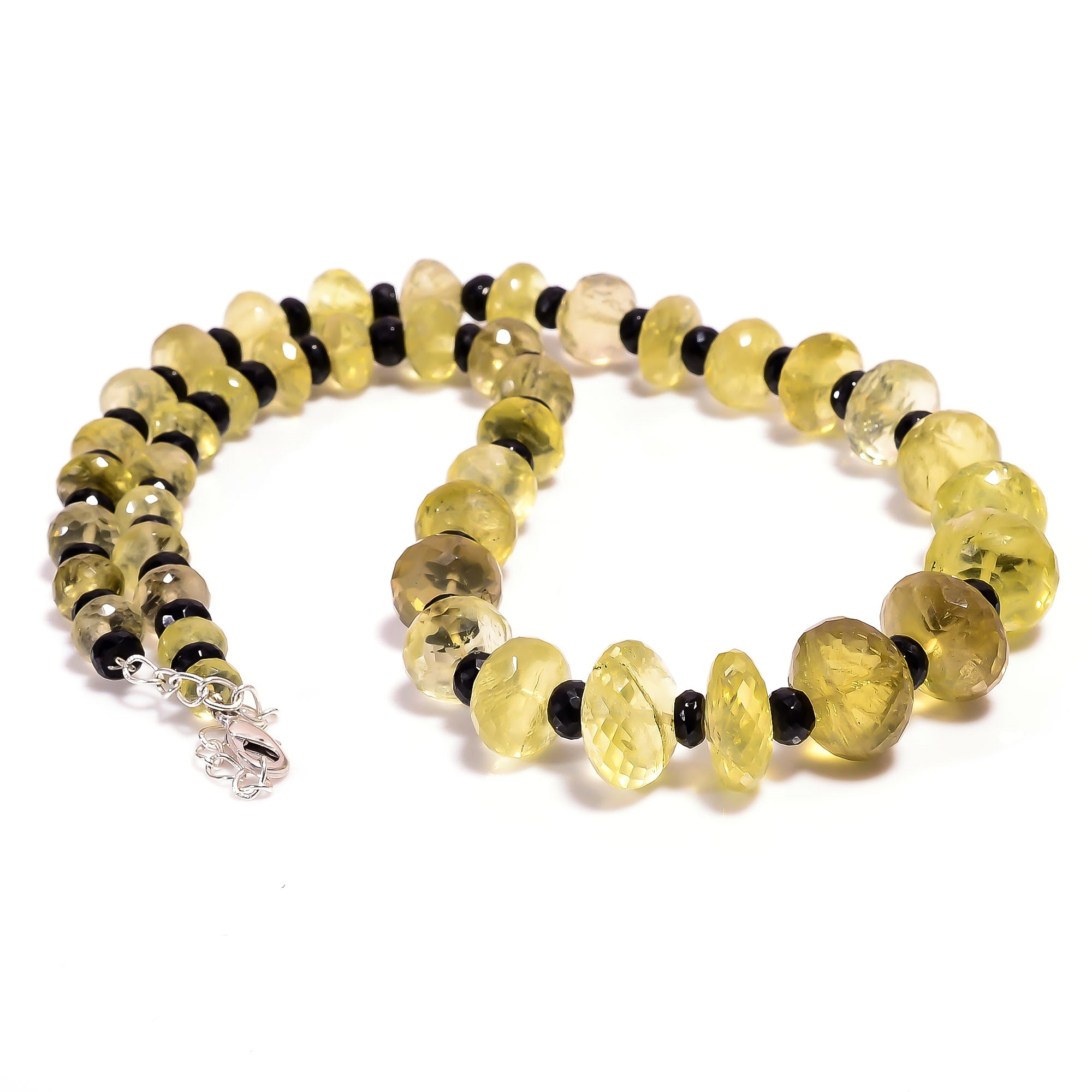 Lemon Topaz Gemstone Silver Necklace November Jewelry For Abundance, Joy And Clarity 