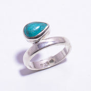 Natural Turquoise Turquoise Statement Fine Gemstone Ring 