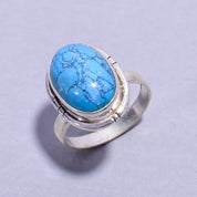 Natural Turquoise Turquoise Stackable Fine Gemstone Ring 