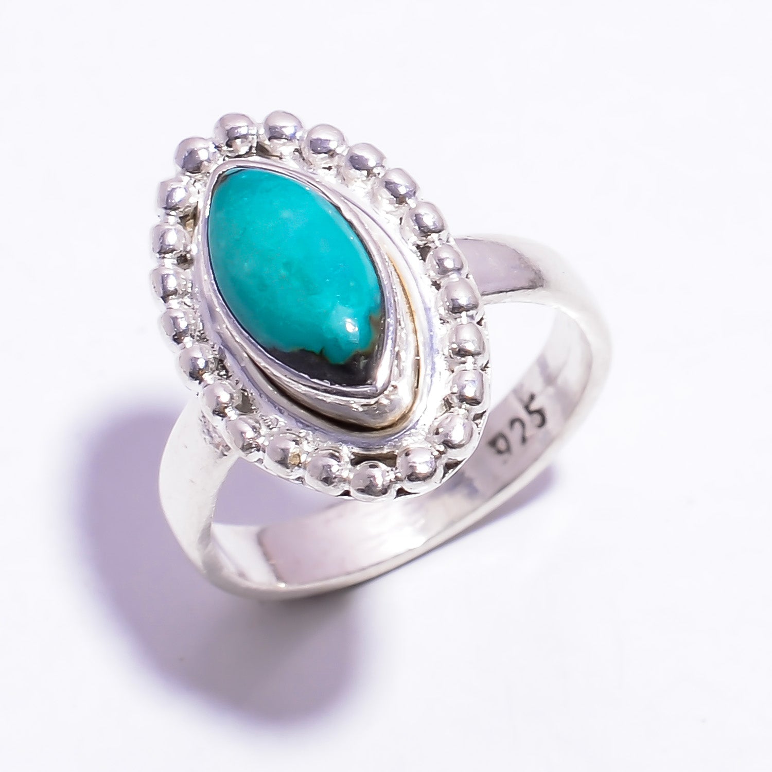 Natural Turquoise Turquoise Statement Fine Gemstone Ring 