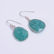 Natural Green Amazonite Drop/Dangle Fine Gemstone Earrings 