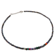 Natural Blue Iolite Beaded Fine Gemstone Necklace 