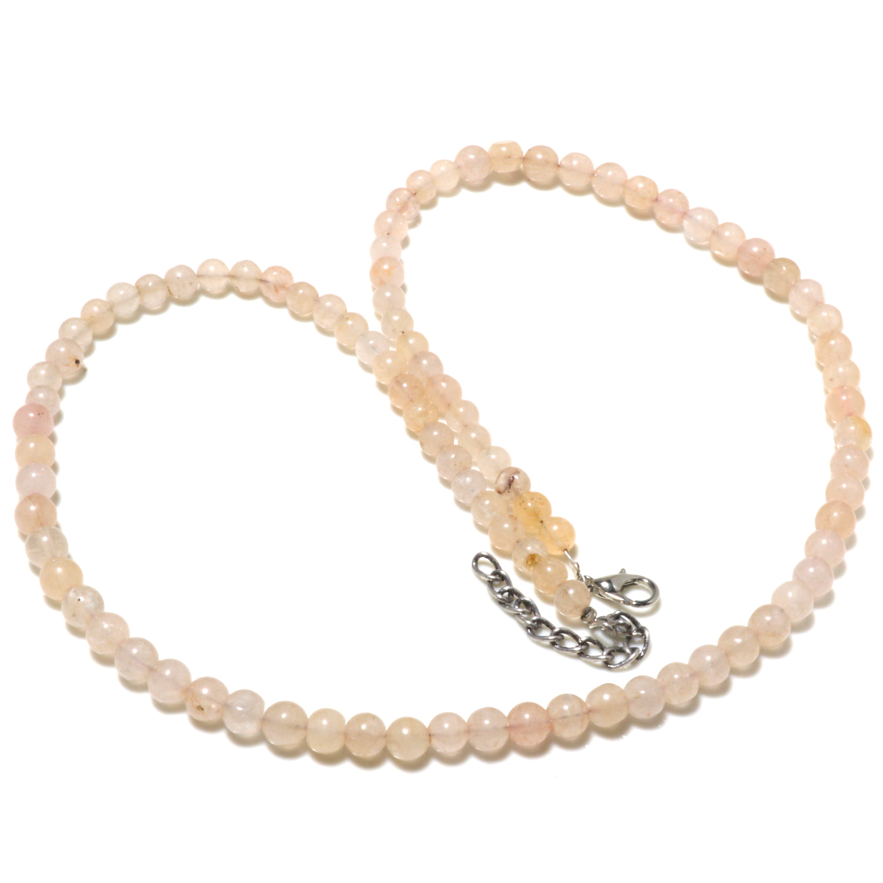 Natural Light Yellow Rose Quartz Beaded Fine Gemstone Bracelet 