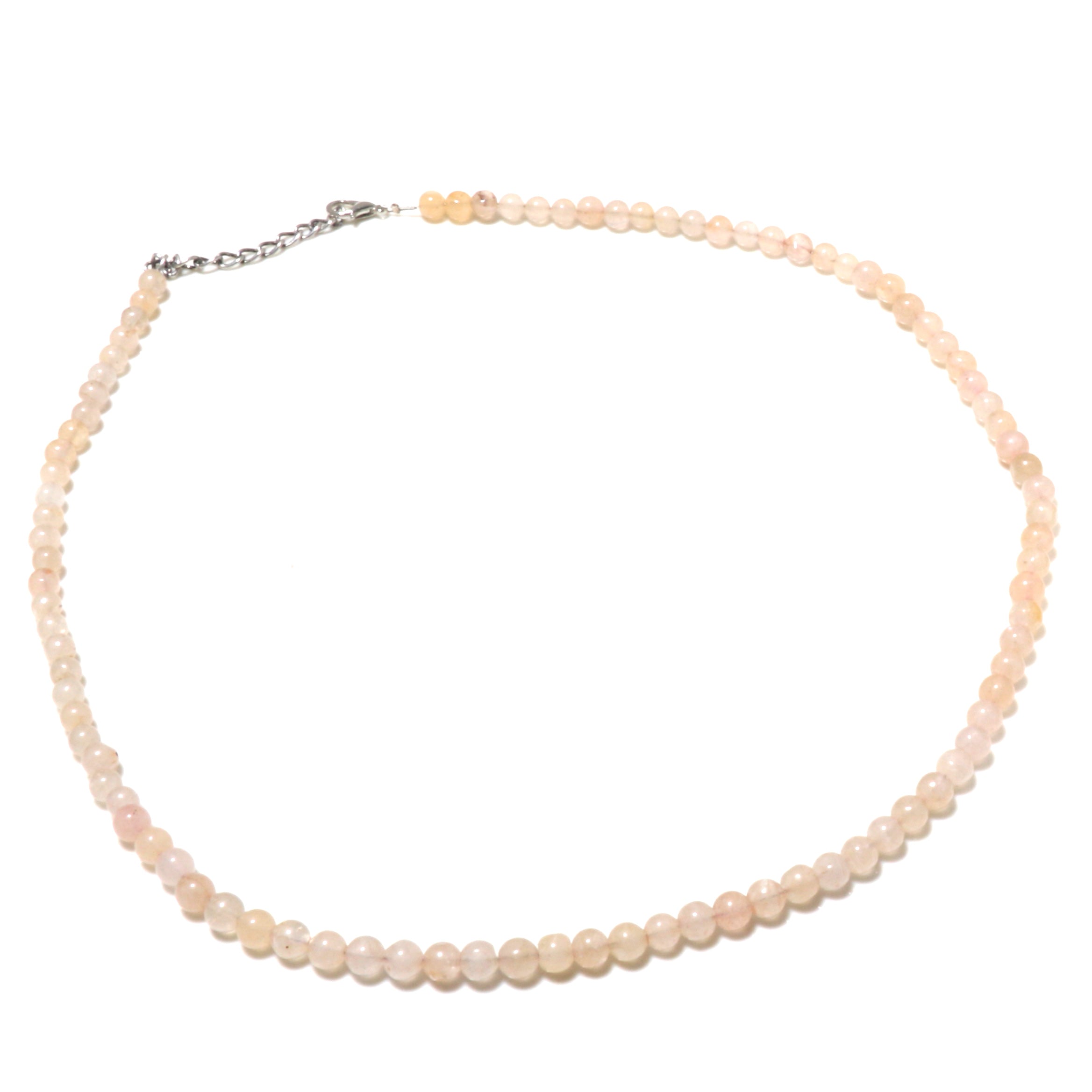 Natural Light Yellow Rose Quartz Beaded Fine Gemstone Bracelet 