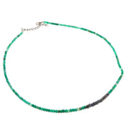 Natural Green Green Onyx Beaded Fine Gemstone Necklace 