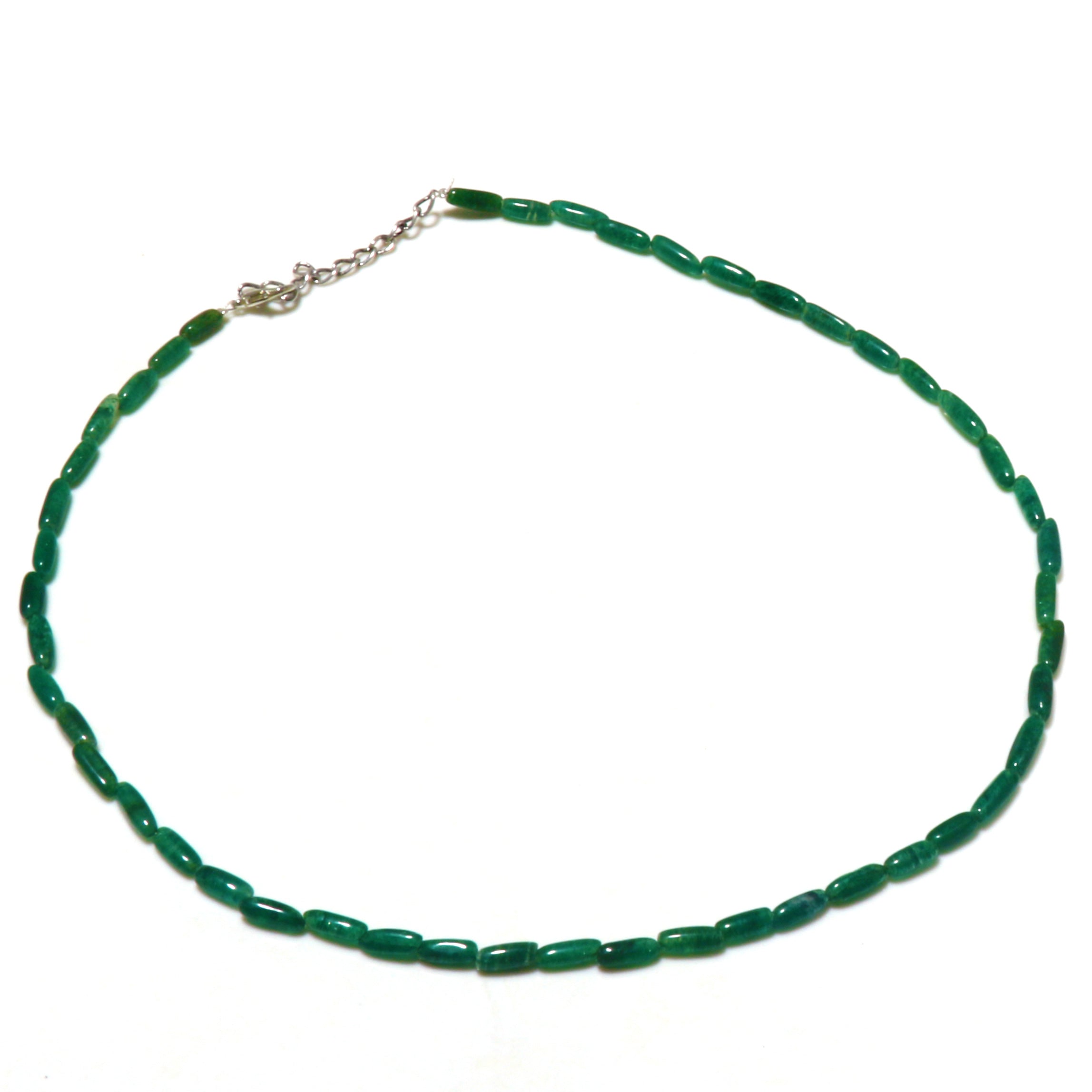 Natural Green Green Aventurine Beaded Fine Gemstone Necklace 