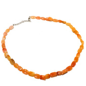 Natural Orange Yellow Aventurine Beaded Fine Gemstone Necklace 