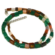 Natural Multicolor Multi Stone Beaded Fine Gemstone Necklace 