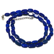 Natural Dark Blue Lapis Lazuli Beaded Fine Gemstone Necklace 