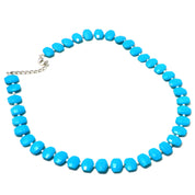 Natural Sky Blue Howlight tourquise  Beaded Fine Gemstone Necklace 