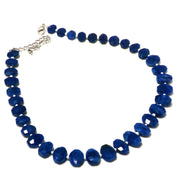 Natural Blue Sodalite Beaded Fine Gemstone Necklace 