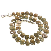 Natural Gray Gray Moonstone Beaded Fine Gemstone Necklace 