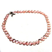 Natural Light Pink  Rose quartz  Beaded Fine Gemstone Necklace 