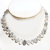 Natural Black Rutile Beaded Fine Gemstone Necklace 