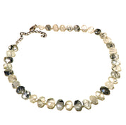 Natural Black Rutile Beaded Fine Gemstone Necklace 