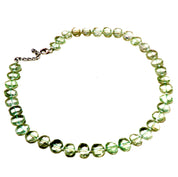 Natural Green Green Amethyst Beaded Fine Gemstone Necklace 