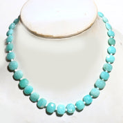 Natural Green Amazonite Beaded Fine Gemstone Necklace 