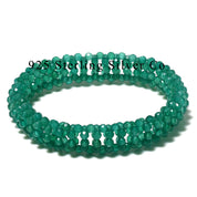 Natural Green Green onyx Beaded Fine Gemstone Bracelet 