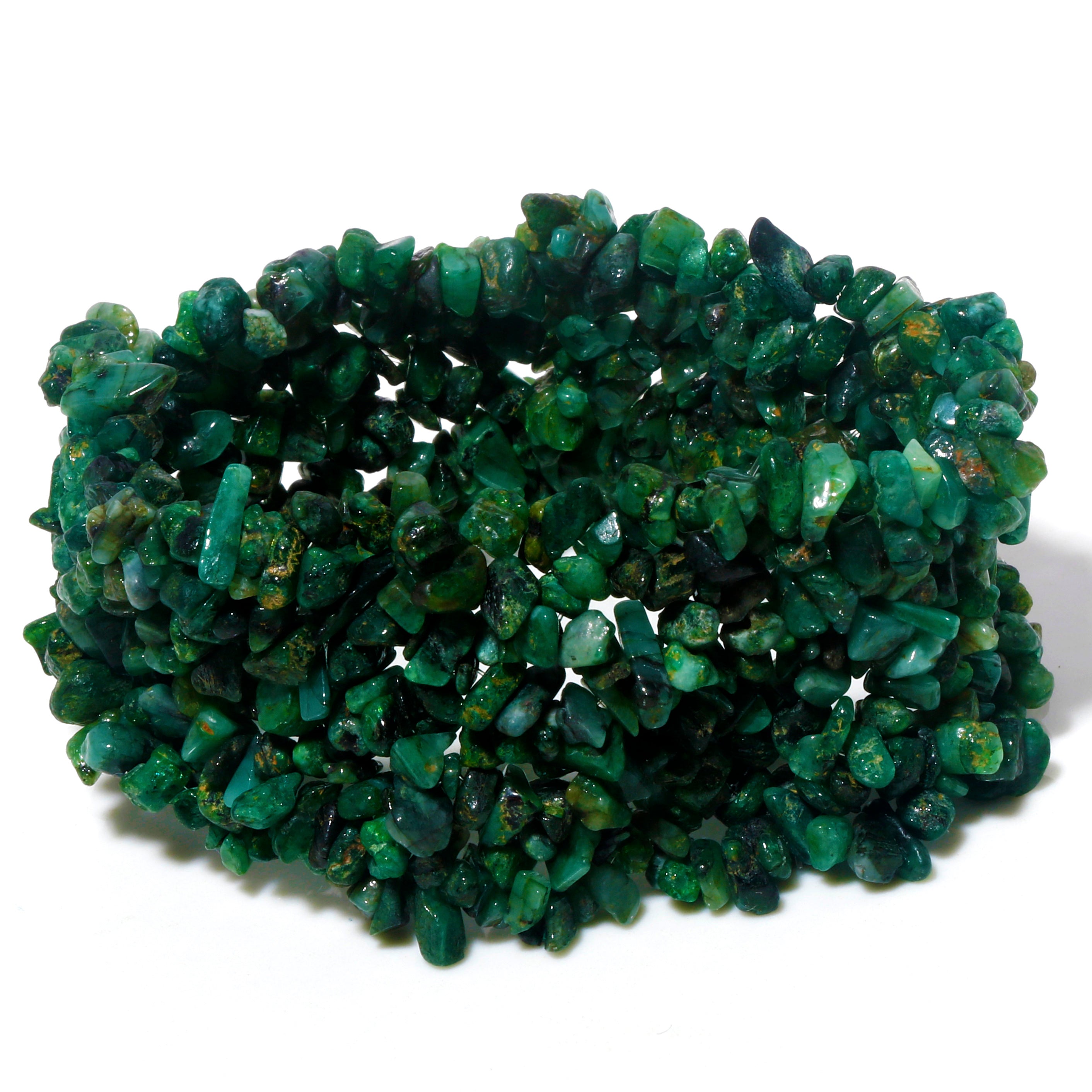 Natural Green Emerald Beaded Fine Gemstone Bracelet 