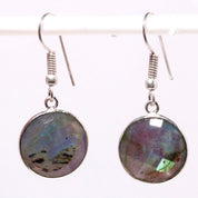 Natural Dark Gray Labradorite Drop/Dangle Fine Gemstone Earrings 