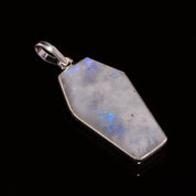 Natural Sky Blue Rainbow Moonstone Pendant Fine Gemstone Pendant 