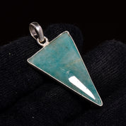 Natural Sky Blue Amazonite Pendant Fine Gemstone Pendant 