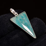 Natural Sky Blue Amazonite Pendant Fine Gemstone Pendant 