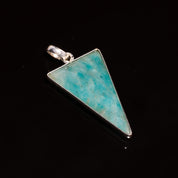 Natural Sky Blue Amazonite Pendant Fine Gemstone Pendant 