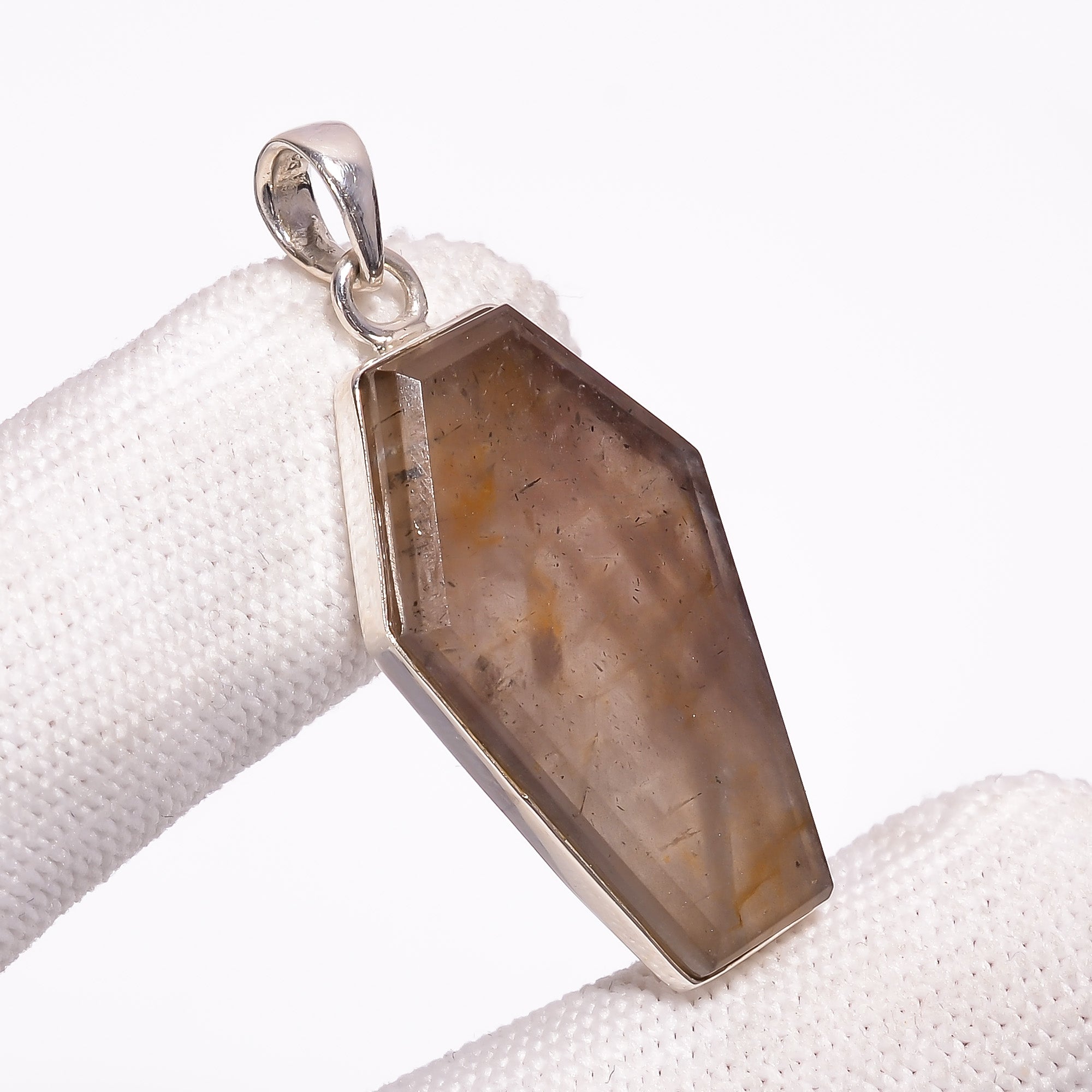 Natural Coffee Chocolate Moonstone Pendant Fine Gemstone Pendant 