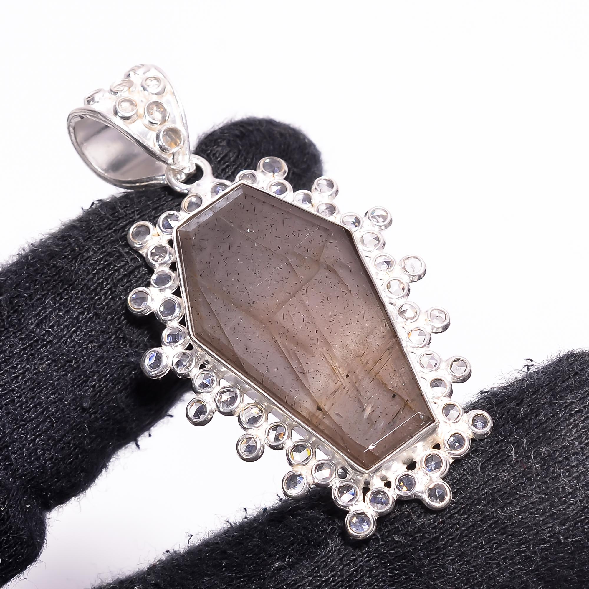 Natural Coffee Chocolate Moonstone Pendant Fine Gemstone Pendant 