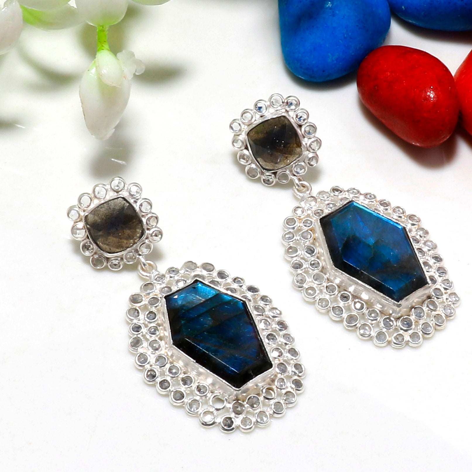 Dangle Fine Gemstone Earrings 