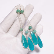 Natural Sky Blue Amazonite Drop/Dangle Fine Gemstone Earrings 