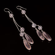 Natural Red Quartz Drop/Dangle Fine Gemstone Earrings 