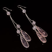 Natural Red Quartz Drop/Dangle Fine Gemstone Earrings 