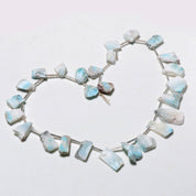 Natural Sky Blue Larimar Beaded Fine Gemstone Necklace 