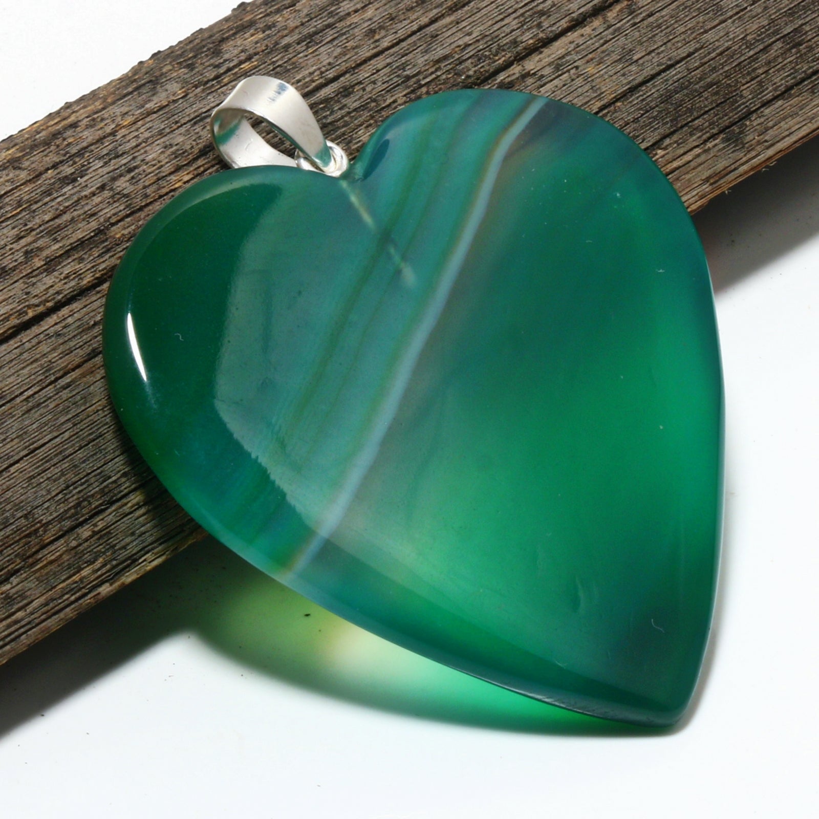 Natural Green  Green Onyx Pendant Fine Gemstone Pendant 