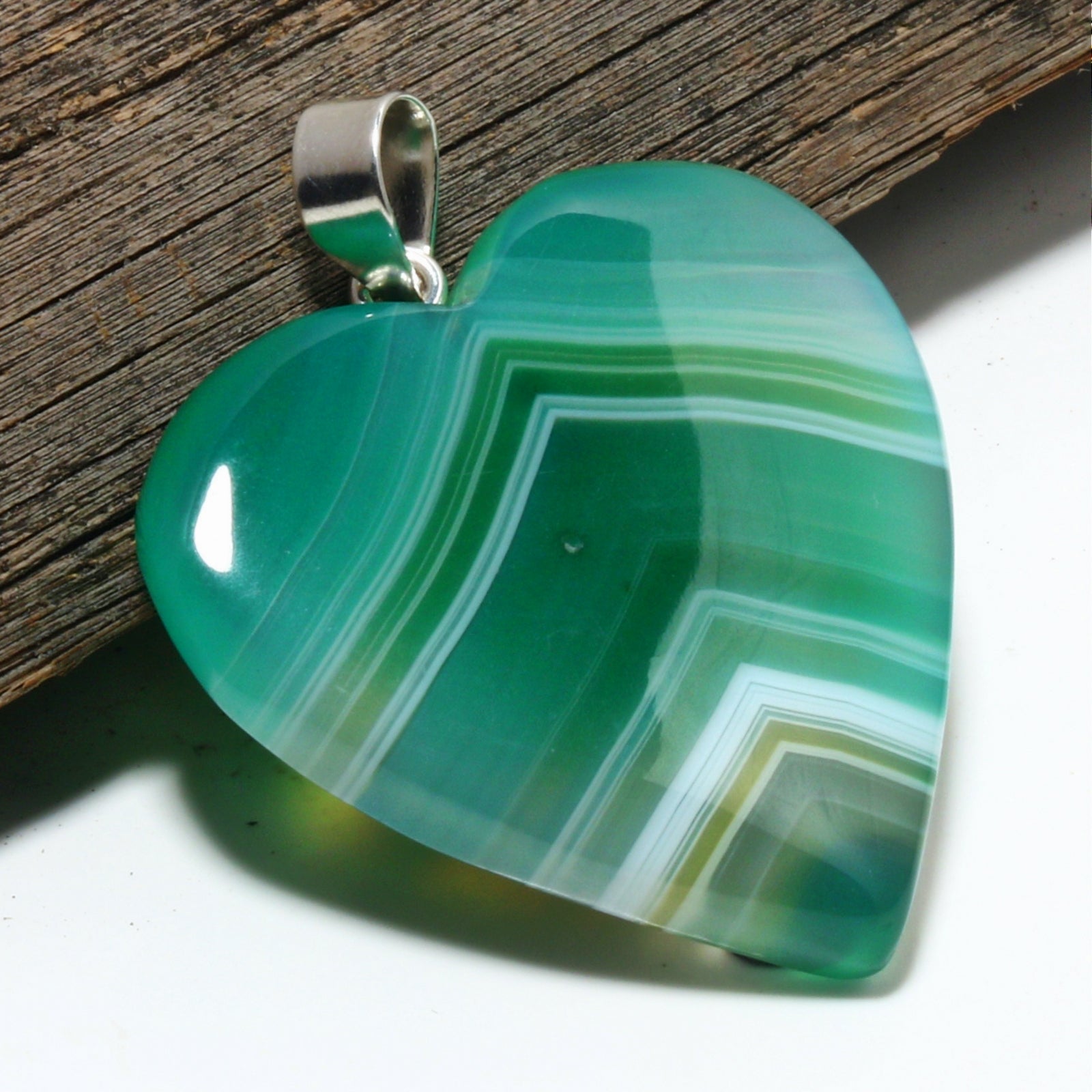 Natural Green  Green Onyx Pendant Fine Gemstone Pendant 